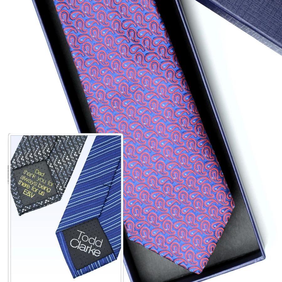 Personalized Red & Blue Sequin Tie