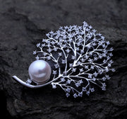 Silver-Freshwater-Pearl-Tree-Brooch