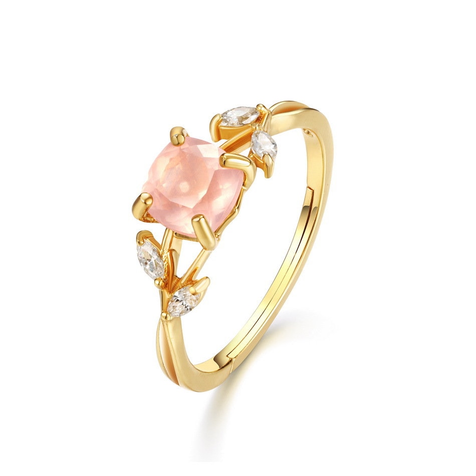 Square-Pink-Rose-Quartz-Adjustable-Ring