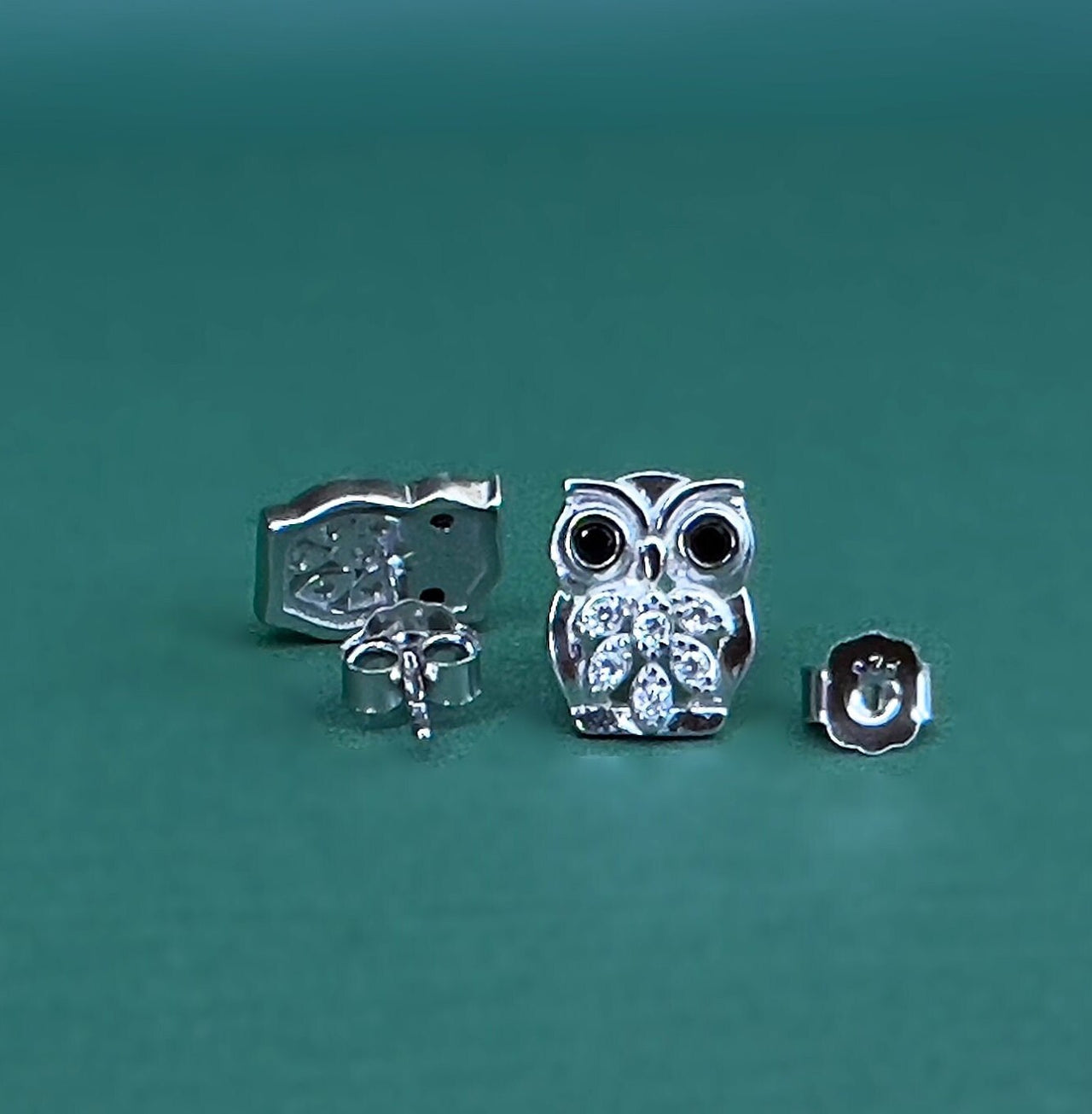 Owl Sterling Silver Stud Earrings