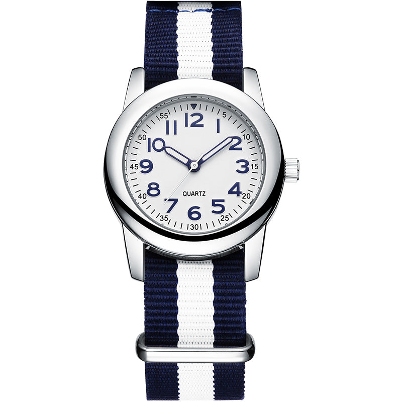 Personalized Navy and White Stripes Children’s Watches