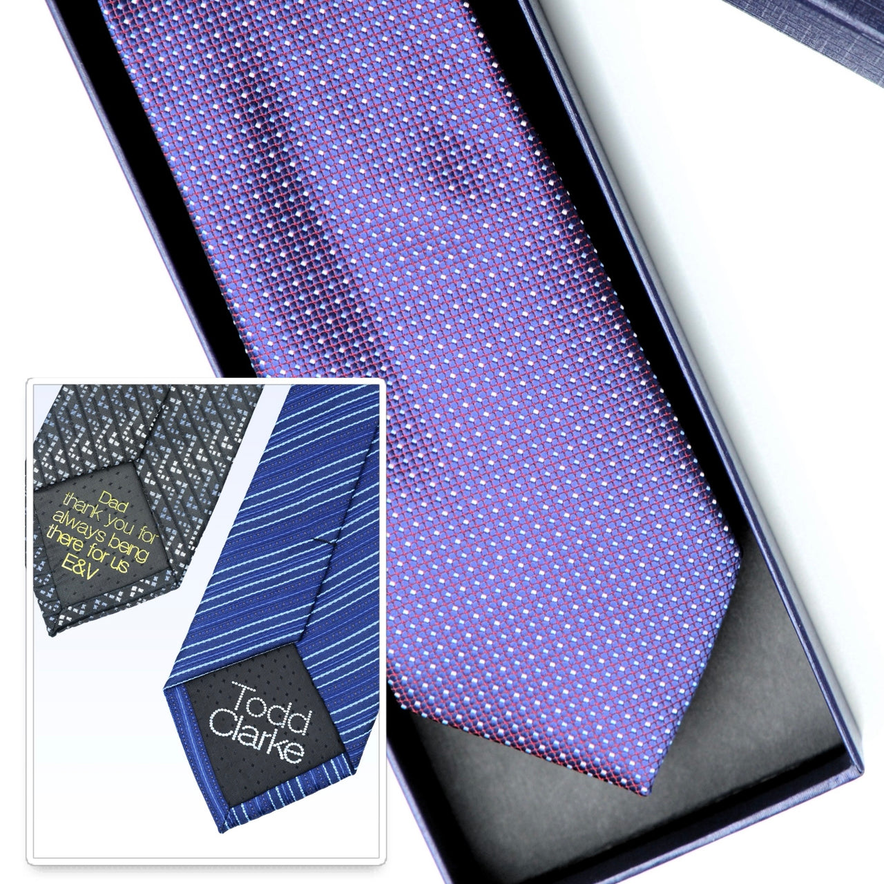 Personalized Purple Sequin Tie